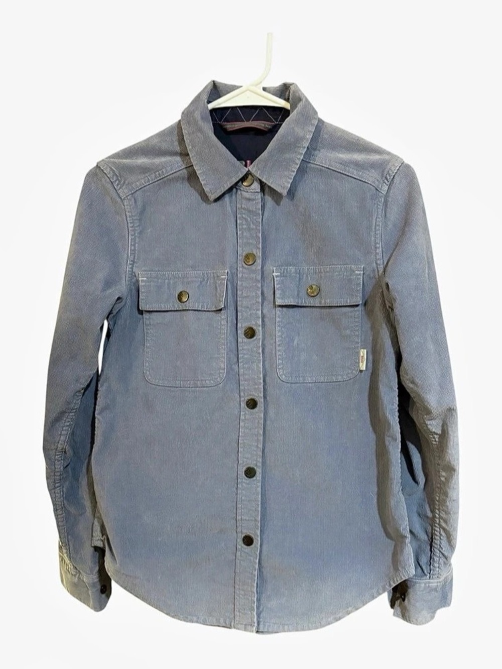 Stio Women’s Saratoga Corduroy Organic Cotton Snap Down Shirt in Blue